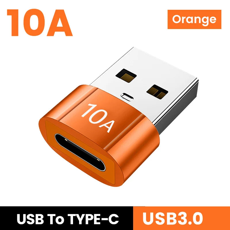 10A OTG USB 3.0 To Type C Adapter USB Female To Type c Male Fast Charging adadpter OTG USB C For Xiaomi Samsung Laptop PC