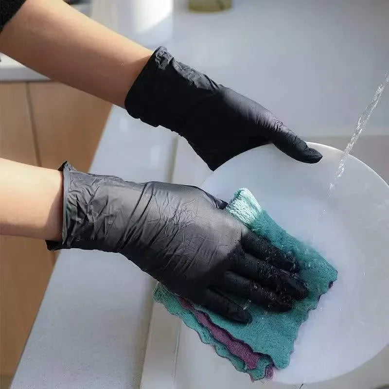 Disposable Nitrile Waterproof Gloves Dish Washing Kitchen Household Gloves Dog Wash Cleaning Glove for Food Working Latex Gloves