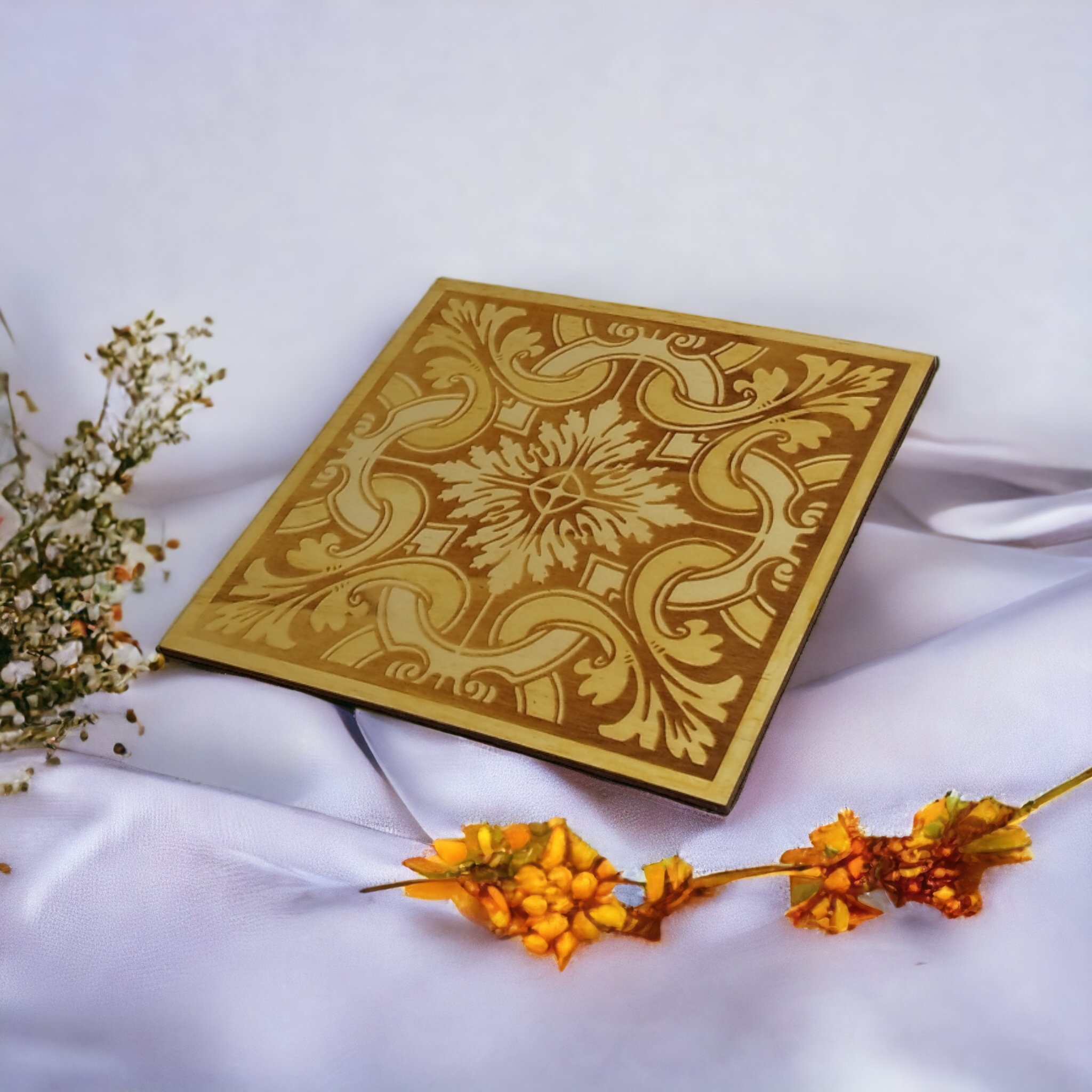 Pot Holder Portuguese Tiles - Minimalism - Wood - Handmade Gift - Housewarming - Wood Kitchenware