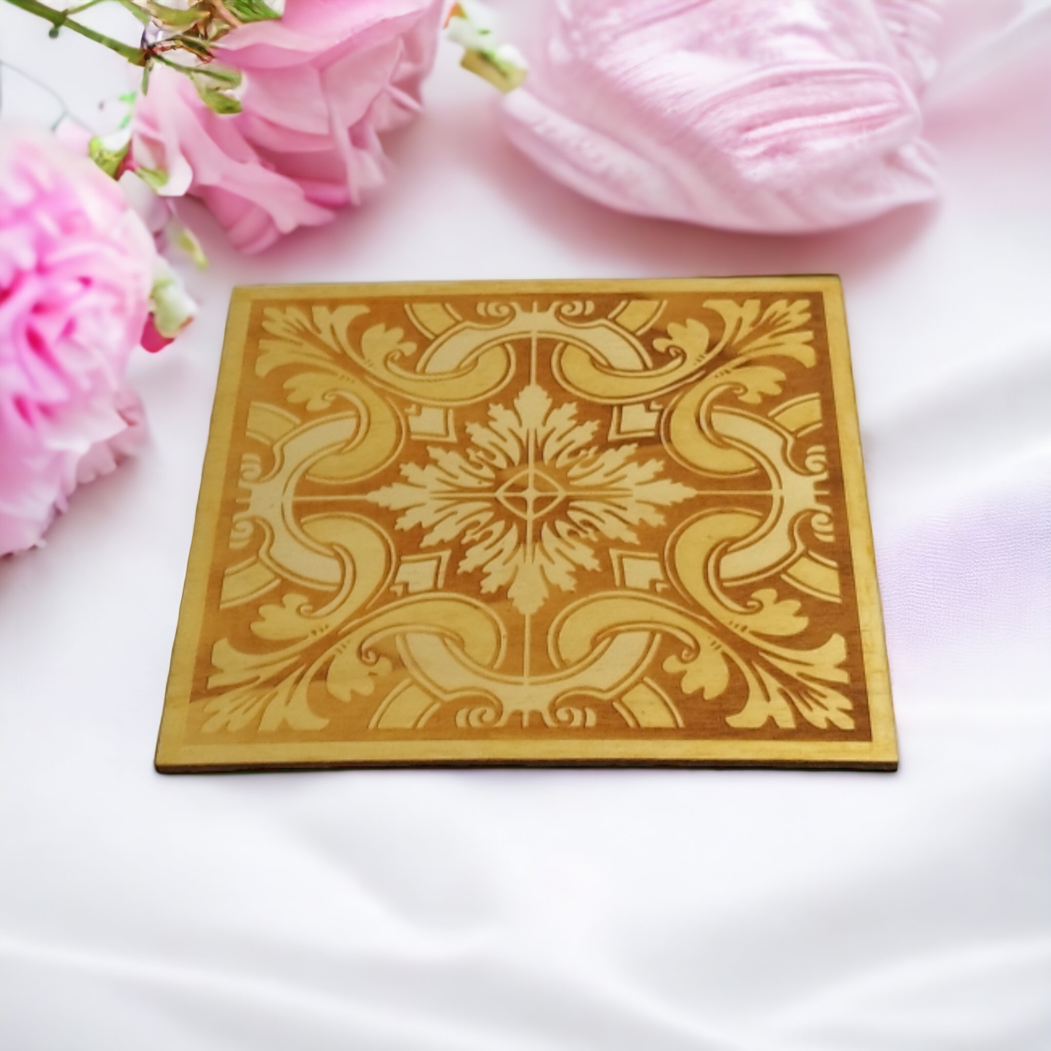 Pot Holder Portuguese Tiles - Minimalism - Wood - Handmade Gift - Housewarming - Wood Kitchenware