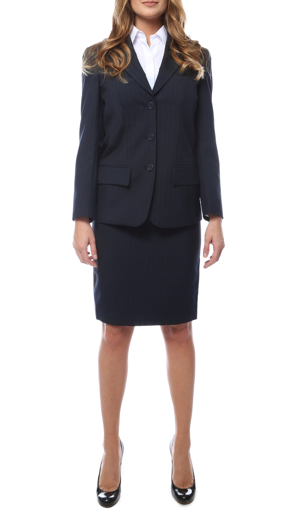 Ferrecci Aviator Women's 2-pc Poly Wool Suit Skirt