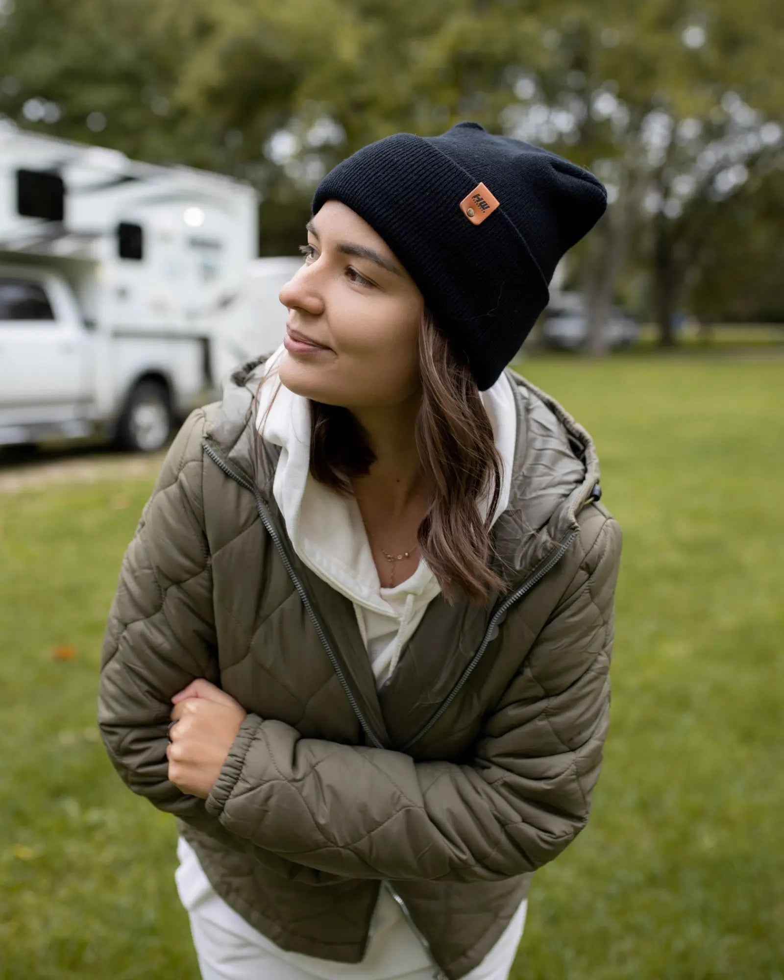 HAAKWEAR H-Stitch Cuffed Beanie - NEW Designed and Made in USA (Patented Design) - Midnight Black