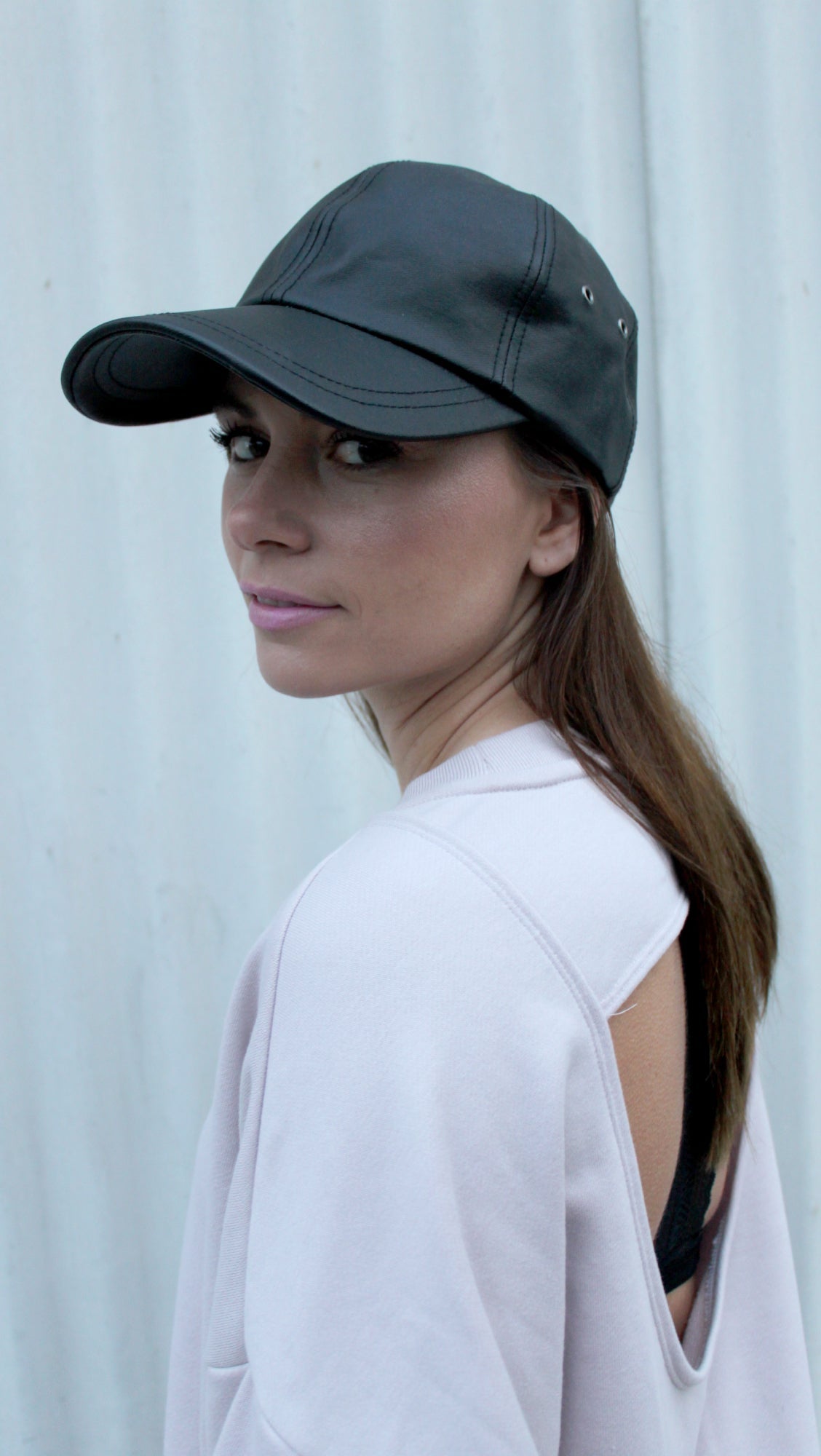 Waxed Baseball Cap - Black
