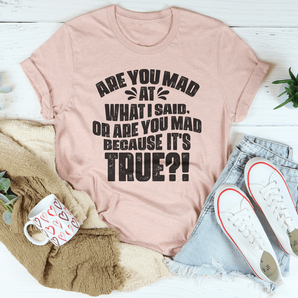 Are You Mad At What I Said Or Are You Mad Because It's True Tee