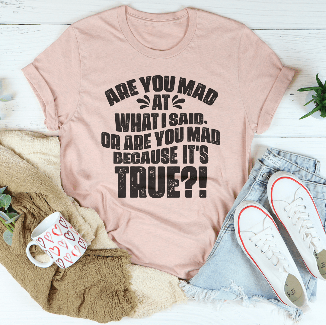 Are You Mad At What I Said Or Are You Mad Because It's True Tee