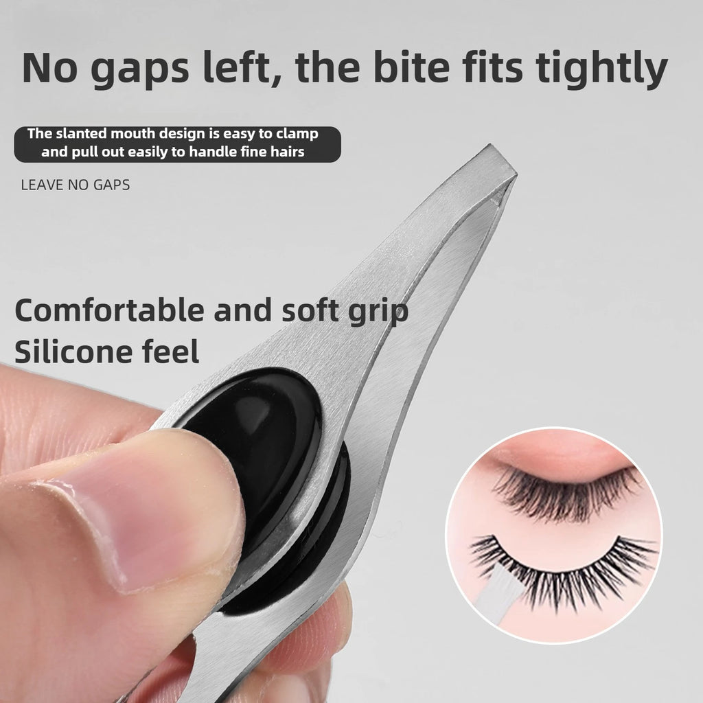 1pcs Hot Sales Portable Stainless Steel Button Cell Smart Design Eyebrow Hair Remove Tweezer with LED Light Makeup Tool