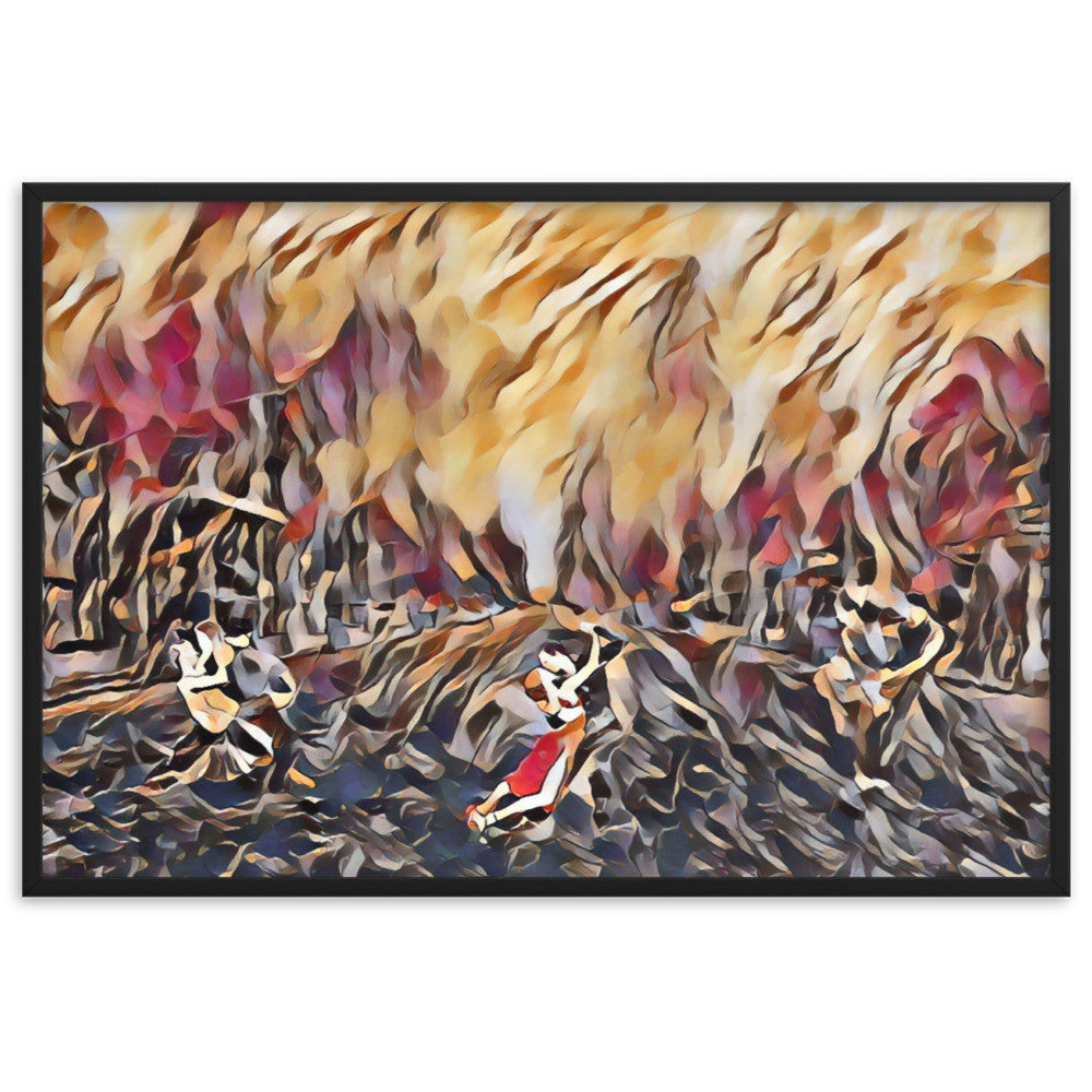 DANCE ME LIKE THE RAIN THAT BURNING OUT THE FIRE AROUND ME Framed Poster