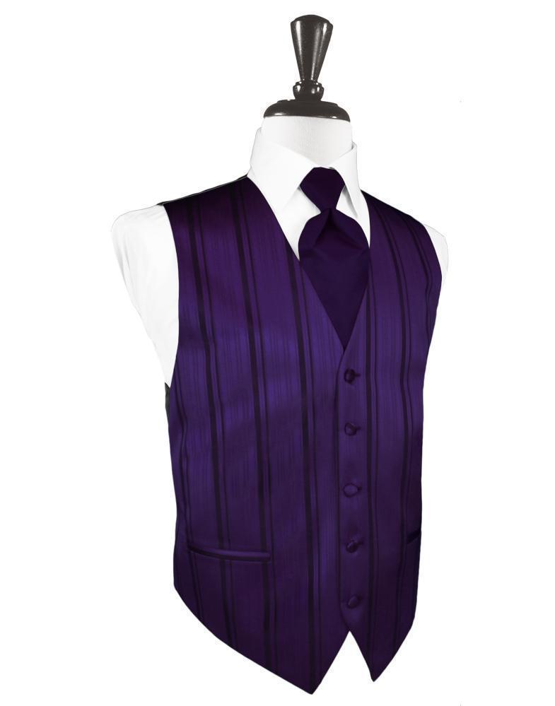Striped Satin Tuxedo Vest